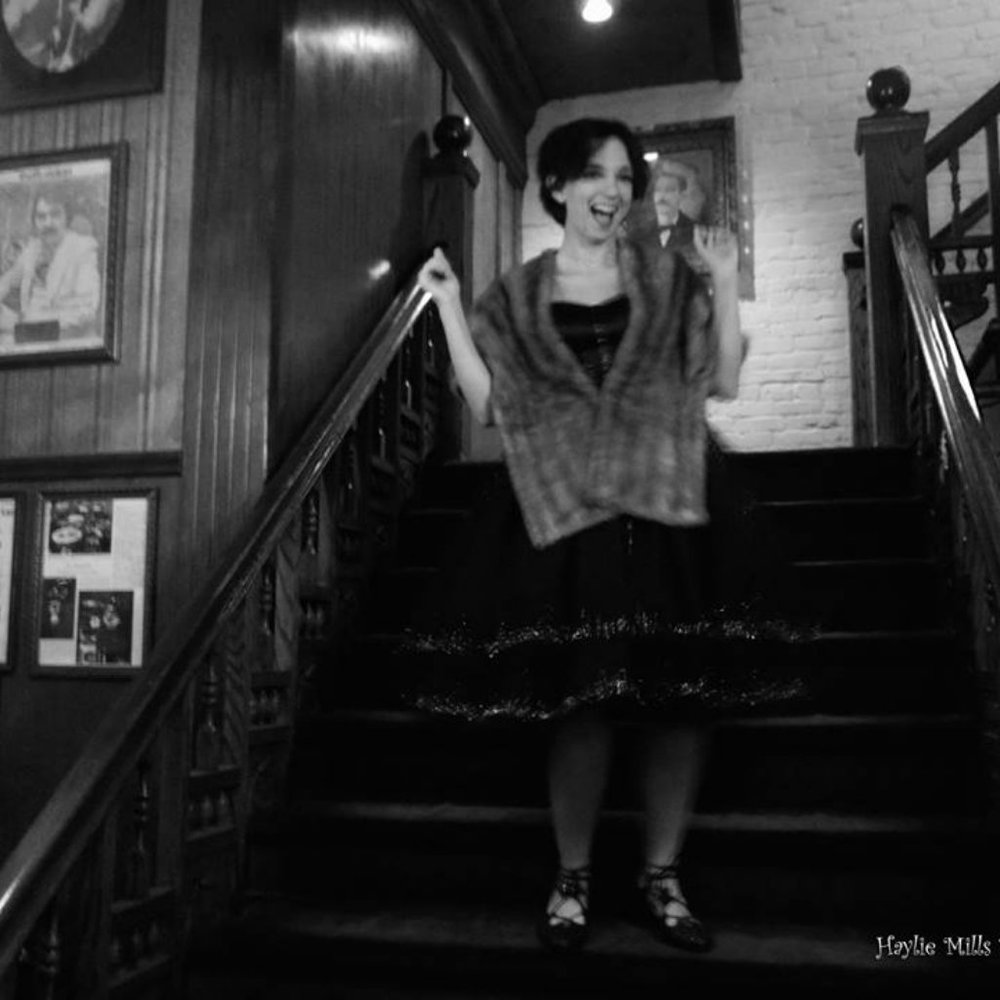 Silver and Black Starry Full-Skirted Prom Dress - Picture 7 of 7